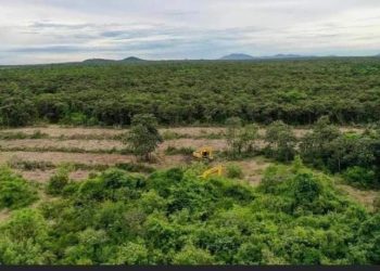 ពលរដ្ឋមួយចំនួនធ្វើពហិការក្រុមហ៊ុន ឡេង ណាវ៉ាត្រាគ្រុប ដោយអះអាងថាក្រុមហ៊ុននេះធ្វើឱ្យយបាត់បង់ជម្រកសត្វនិងព្រៃឈើ