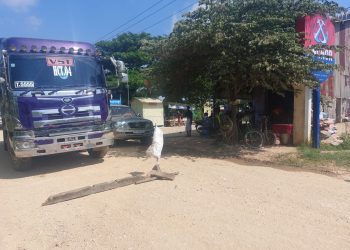 រថយន្តដឹកដី និងដឹកថ្ម ខ្សាច់នៅជាប់មុខប៉ារ៉ាស់ ក្រោយពលរដ្ឋជាច្រើនគ្រួសារនៅ ឃុំបឹងខ្យាង ស្រុកកណ្ដាលស្ទឹង ខេត្តកណ្តាល បានផ្ទុះការតវ៉ា និងដាក់ប៉ារ៉ាស់បិទផ្លូវនៅថ្ងៃអង្គារ ទី២៤ ខែឧសភា ឆ្នាំ២០២៣នេះ ដើម្បីកុំឱ្យរថយន្តរបស់ក្រុមហ៊ុនអភិវឌ្ឍន៍ព្រលានយន្តហោះបើកឆ្លងកាត់ ក្រោយពីបើកបរធ្វើឱ្យដីហុយប៉ះពាល់ដល់ការរស់នៅរបស់ពួកគាត់។ (លោក ឃាង សុខមាន)