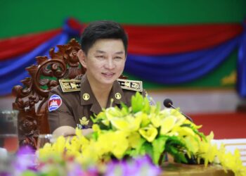 អភិបាលក្រុងកែប លោក ខេង យ័ន ក្នុងការប្រជុំការងារកាលពីថ្ងៃទី ៣០ ខែធ្នូ ឆ្នាំ២០២៣។ (ហ្វេសប៊ុក ផេក ខេង យ័ន)