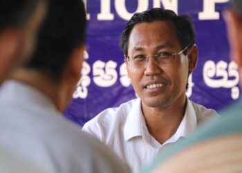 ប្រធានគណបក្សកម្លាំងជាតិ លោក ស៊ុន ចន្ធី ក្នុងឱកាសជួបជុំសមាជិកបក្សរបស់ខ្លួនកាលពីដើមឆ្នាំ២០២៤។ (ហ្វេសប៊ុកគណបក្សកម្លាំងជាតិ)